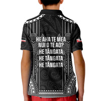 Aotearoa Toitu Te Tiriti Kid Polo Shirt No Kiwi Without Iwi LT05 - Polynesian Pride