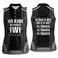 Aotearoa Toitu Te Tiriti Women Sleeveless Polo Shirt No Kiwi Without Iwi LT05 - Polynesian Pride