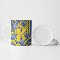 Personalised Hawaii Kaiser High School Ceramic Mug Tribal Tattoo With Hibiscus Flowers