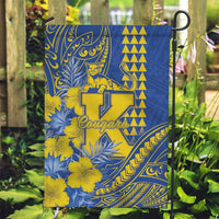Hawaii Kaiser High School Garden Flag Tribal Tattoo With Hibiscus Flowers