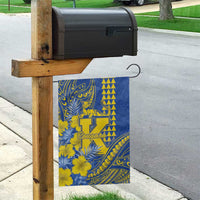 Hawaii Kaiser High School Garden Flag Tribal Tattoo With Hibiscus Flowers