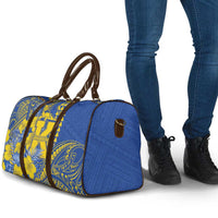 Hawaii Kaiser High School Travel Bag Tribal Tattoo With Hibiscus Flowers