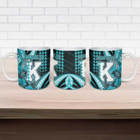 Personalised Hawaii Kapolei High School Ceramic Mug Tribal Tattoo With Hibiscus Flowers
