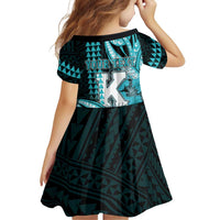 Personalised Hawaii Kapolei High School Family Matching Off The Shoulder Long Sleeve Dress and Hawaiian Shirt Tribal Tattoo With Hibiscus Flowers