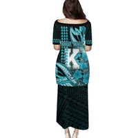 Personalised Hawaii Kapolei High School Family Matching Puletasi and Hawaiian Shirt Tribal Tattoo With Hibiscus Flowers
