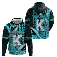 Personalised Hawaii Kapolei High School Hoodie Tribal Tattoo With Hibiscus Flowers
