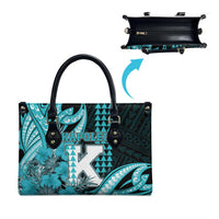 Hawaii Kapolei High School Leather Bag Tribal Tattoo With Hibiscus Flowers