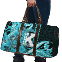 Hawaii Kapolei High School Travel Bag Tribal Tattoo With Hibiscus Flowers