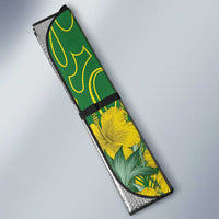 Hawaii Leilehua High School Auto Sun Shade Tribal Tattoo With Hibiscus Flowers LT05 - Polynesian Pride