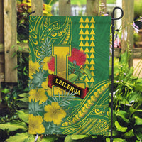 Hawaii Leilehua High School Garden Flag Tribal Tattoo With Hibiscus Flowers