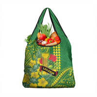 Hawaii Leilehua High School Grocery Bag Tribal Tattoo With Hibiscus Flowers