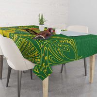 Hawaii Leilehua High School Tablecloth Tribal Tattoo With Hibiscus Flowers