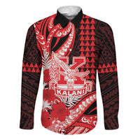 Personalised Hawaii Kalani High School Family Matching Puletasi and Hawaiian Shirt Tribal Tattoo With Hibiscus Flowers