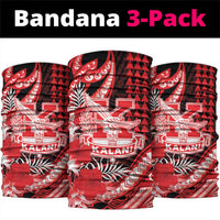 Hawaii Kalani High School Neck Gaiter Tribal Tattoo With Hibiscus Flowers