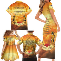 New Zealand And Australia ANZAC Day Family Matching Short Sleeve Bodycon Dress and Hawaiian Shirt Sinai Palestine Campaign Lest We Forget