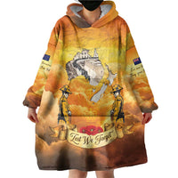 New Zealand And Australia ANZAC Day Wearable Blanket Hoodie Sinai Palestine Campaign Lest We Forget
