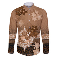 Tonga Emancipation Day Family Matching Puletasi and Hawaiian Shirt Tongan Kupesi Ngatu Pattern Vintage Style