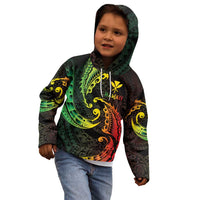 AAPI Heritage Month Kid Hoodie Kanaka Maoli Polynesian Tribal Wave