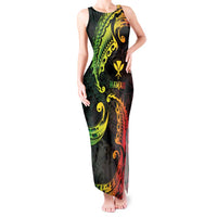 AAPI Heritage Month Tank Maxi Dress Kanaka Maoli Polynesian Tribal Wave