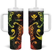AAPI Heritage Month Tumbler With Handle Kanaka Maoli Polynesian Tribal Wave