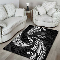 AAPI Heritage Month Area Rug American Samoa Polynesian Tribal Wave
