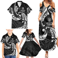 AAPI Heritage Month Family Matching Summer Maxi Dress and Hawaiian Shirt American Samoa Polynesian Tribal Wave