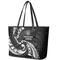 AAPI Heritage Month Leather Tote Bag American Samoa Polynesian Tribal Wave LT05 - Polynesian Pride