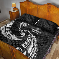AAPI Heritage Month Quilt Bed Set American Samoa Polynesian Tribal Wave