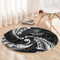AAPI Heritage Month Round Carpet American Samoa Polynesian Tribal Wave