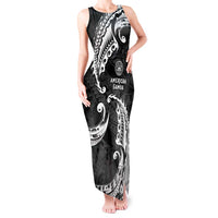 AAPI Heritage Month Tank Maxi Dress American Samoa Polynesian Tribal Wave LT05 Women Black - Polynesian Pride