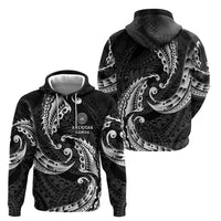 AAPI Heritage Month Zip Hoodie American Samoa Polynesian Tribal Wave