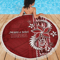 Tonga Language Week Beach Blanket Malo e Lelei Kupesi Ngatu Pattern