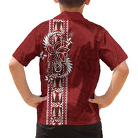 Tonga Language Week Family Matching Tank Maxi Dress and Hawaiian Shirt Malo e Lelei Kupesi Ngatu Pattern LT05 - Polynesian Pride