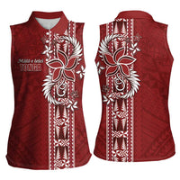 Tonga Language Week Women Sleeveless Polo Shirt Malo e Lelei Kupesi Ngatu Pattern LT05 - Polynesian Pride