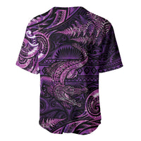 Aotearoa New Zealand Crocodile Baseball Jersey Silver Fern Maori Pattern LT05 - Polynesian Pride