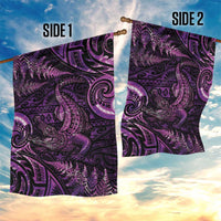 Aotearoa New Zealand Crocodile Garden Flag Silver Fern Maori Pattern LT05 - Polynesian Pride