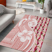 Samoa Teuila Area Rug Pink Samoan Siapo Motifs LT05 - Polynesian Pride