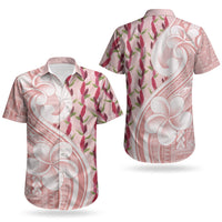 Samoa Teuila Couples Matching Tank Maxi Dress and Hawaiian Shirt Pink Samoan Siapo Motifs LT05 - Polynesian Pride