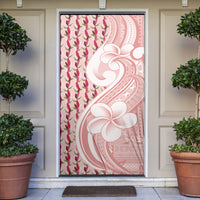 Samoa Teuila Door Cover Pink Samoan Siapo Motifs LT05 Pink - Polynesian Pride