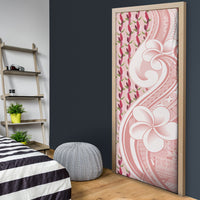 Samoa Teuila Door Cover Pink Samoan Siapo Motifs LT05 - Polynesian Pride