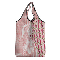 Samoa Teuila Grocery Bag Pink Samoan Siapo Motifs LT05 - Polynesian Pride
