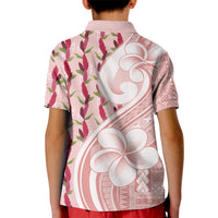 Samoa Teuila Kid Polo Shirt Pink Samoan Siapo Motifs LT05 - Polynesian Pride