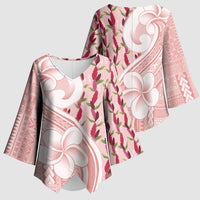 Samoa Teuila Kimono Sleeve Blouse Pink Samoan Siapo Motifs LT05 - Polynesian Pride