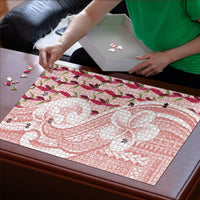Samoa Teuila Puzzle Pink Samoan Siapo Motifs LT05 - Polynesian Pride