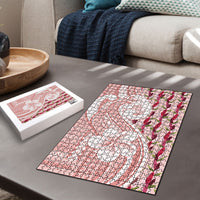 Samoa Teuila Puzzle Pink Samoan Siapo Motifs LT05 - Polynesian Pride