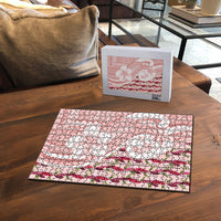 Samoa Teuila Puzzle Pink Samoan Siapo Motifs LT05 - Polynesian Pride