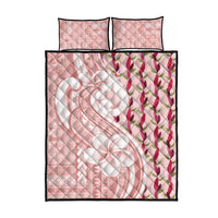 Samoa Teuila Quilt Bed Set Pink Samoan Siapo Motifs LT05 - Polynesian Pride