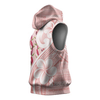 Samoa Teuila Sleeveless Hoodie Pink Samoan Siapo Motifs LT05 - Polynesian Pride