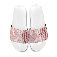 Samoa Teuila Slide Sandals Pink Samoan Siapo Motifs LT05 Pink - Polynesian Pride