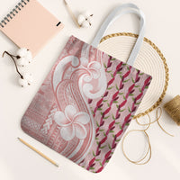 Samoa Teuila Tote Bag Pink Samoan Siapo Motifs LT05 White Strap One Size Pink - Polynesian Pride